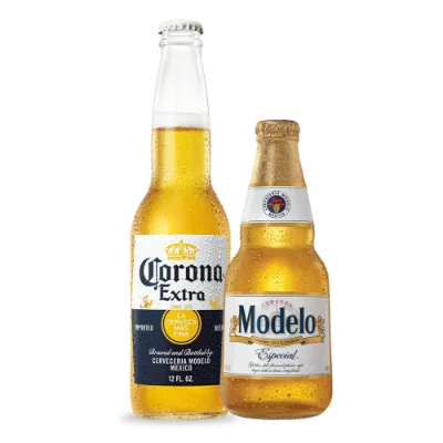 Imported beer bottles